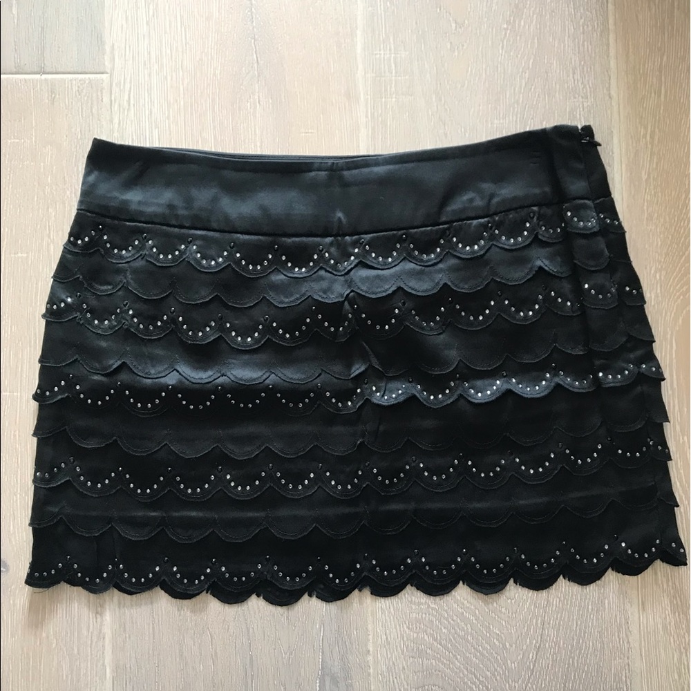 Bebe Mini Skirt with Rhinestones